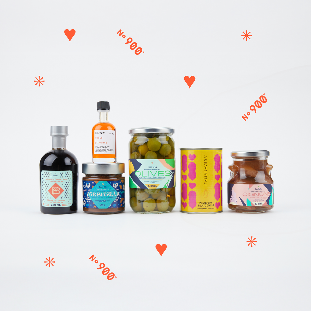 Les items présents dans la boite cadeau de St-valentin.