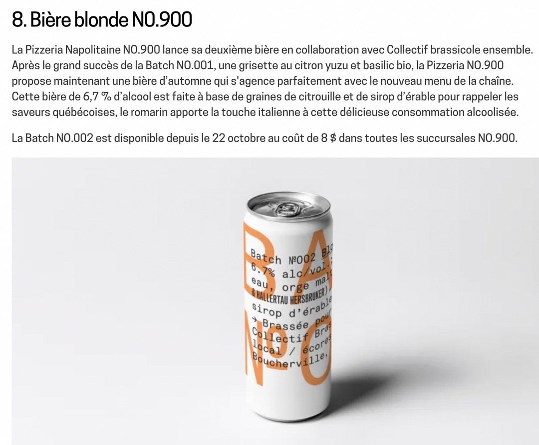 Bière Blonde NO.900