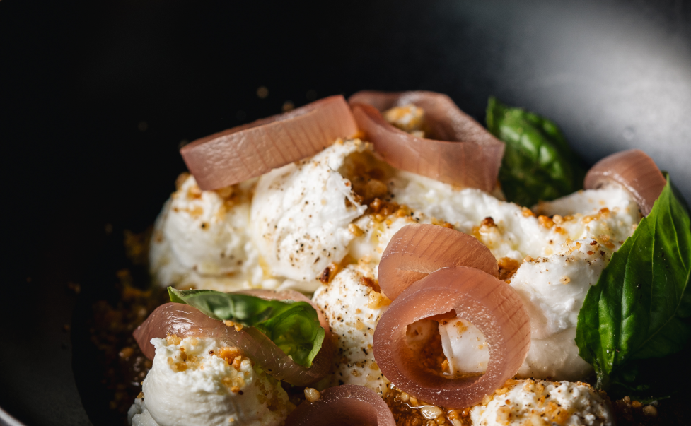 Mozzarella di bufala & coulis de tomate jaune