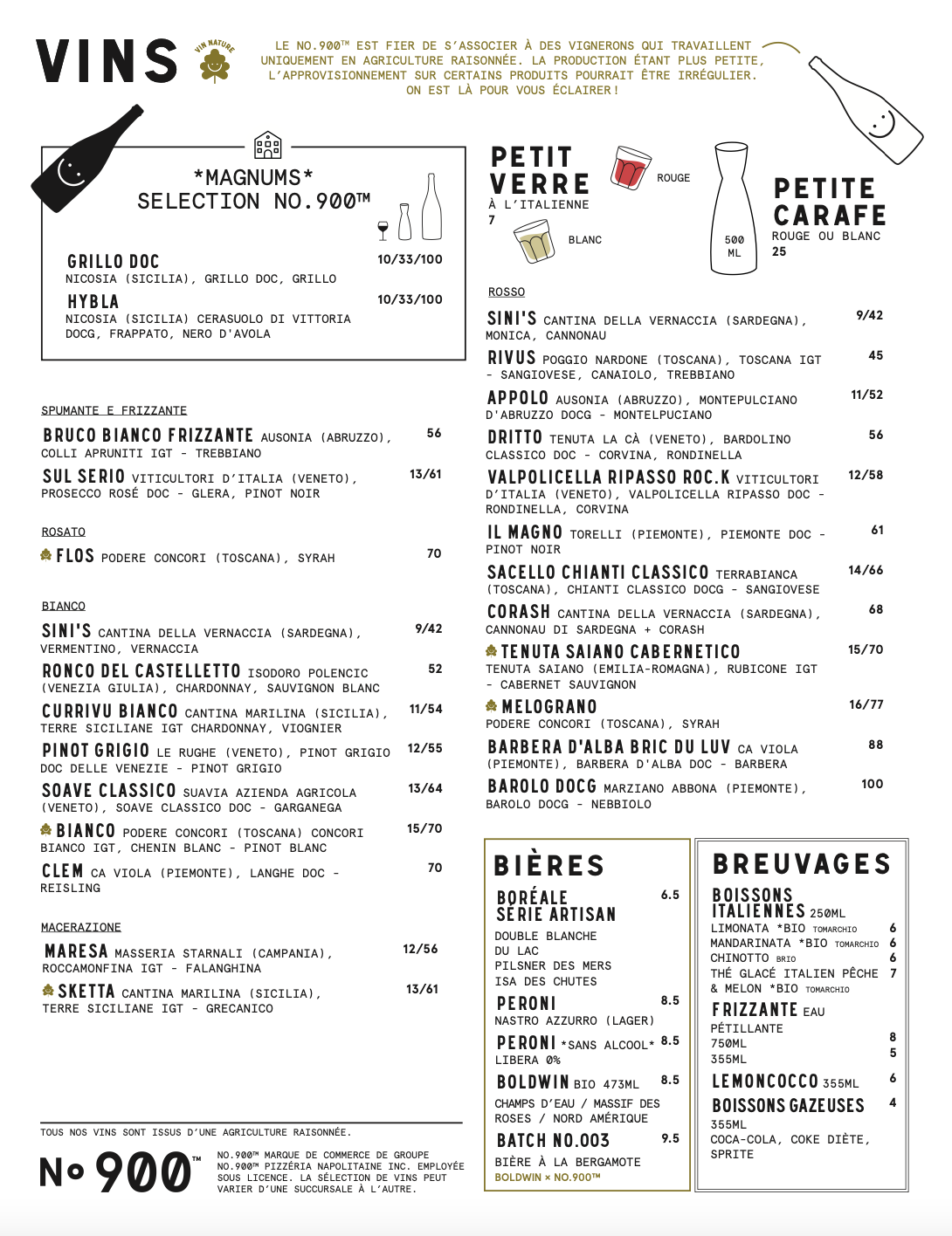 Pizza 900 menu deals