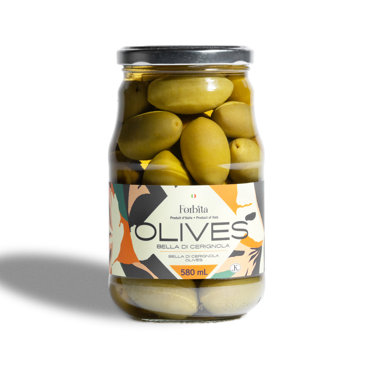 Un pot d'olives bella di cerignola